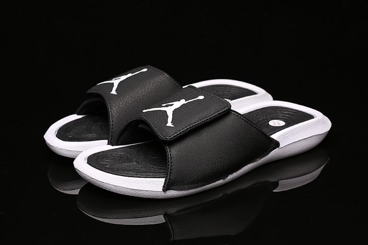 Air Jordan Hydro 6 Sandals Lover Black White - Click Image to Close